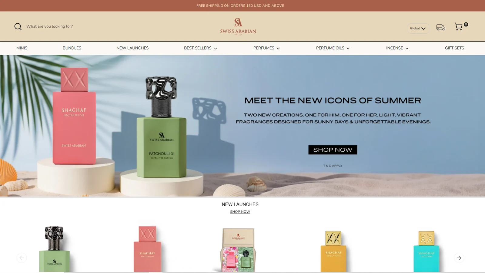 Swiss Arabian website developed by Volga Tigris